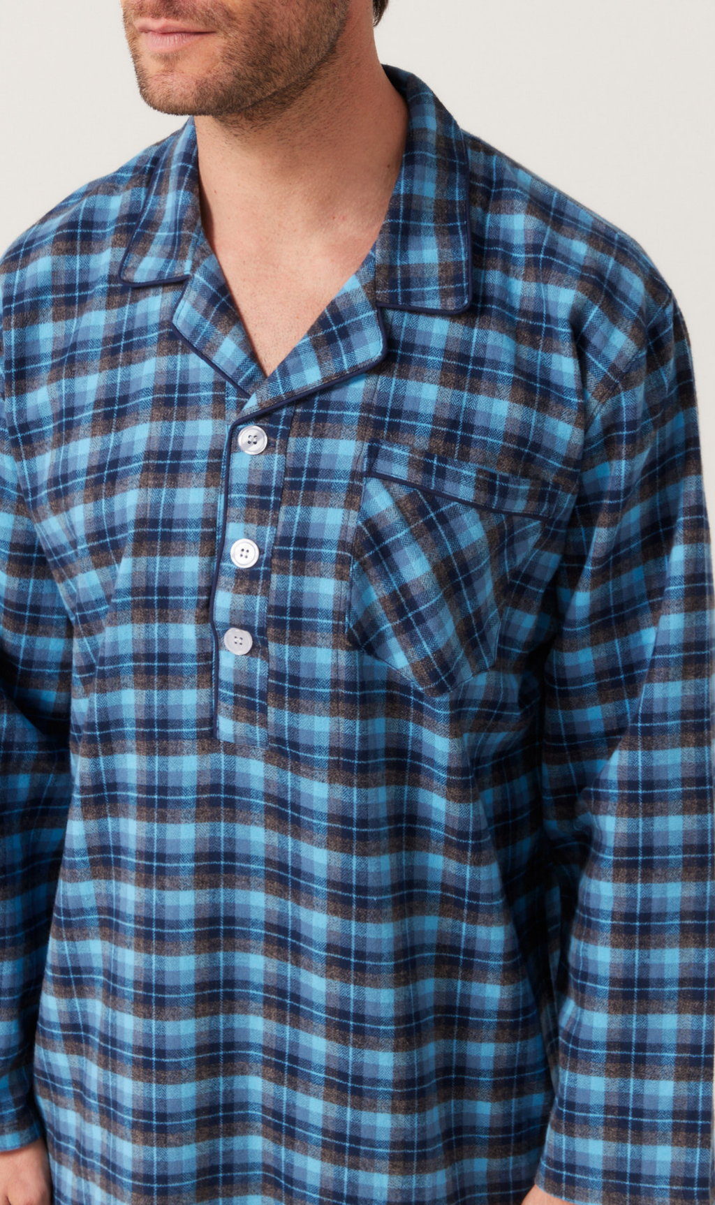 Winterweight Long Sleeve Nightshirt - Winter Tartan Nightshirts - Contare