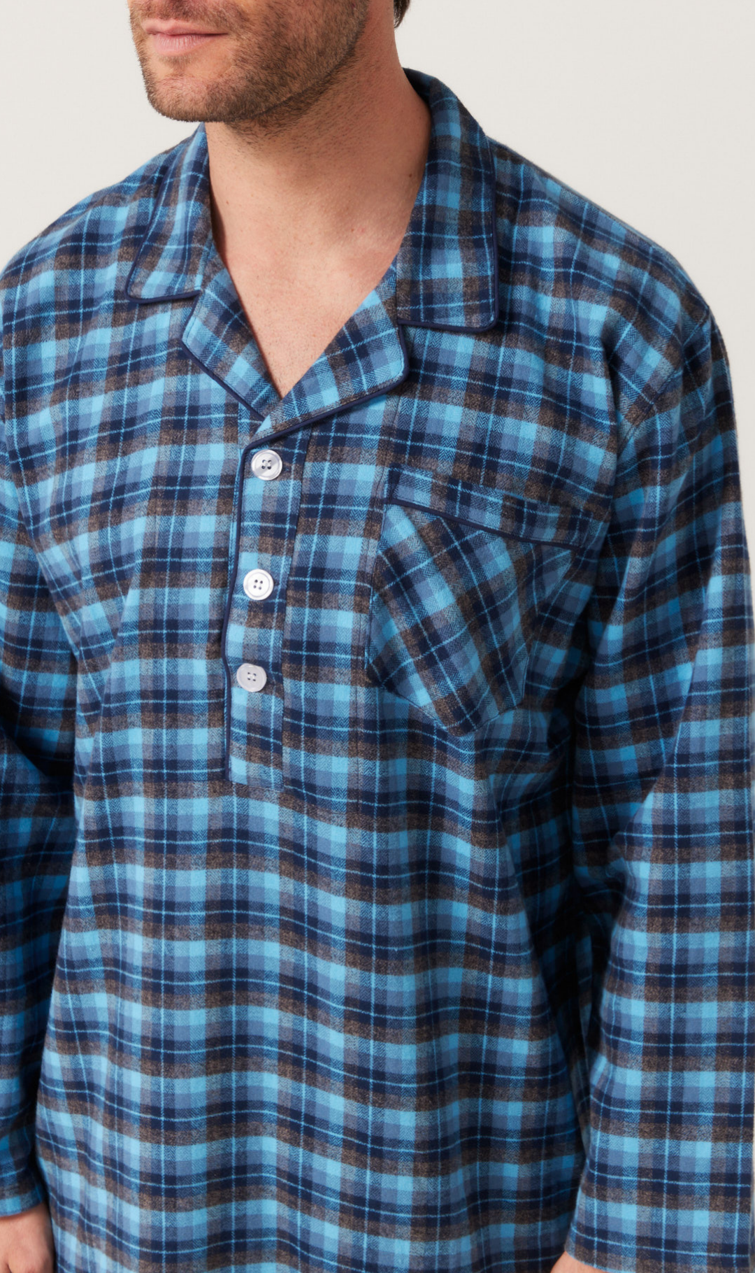Winterweight Long Sleeve Nightshirt - Winter Tartan Nightshirts - Contare