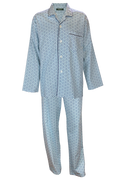 Stella Light Blue Flannelette Long Sleeve Set Pyjama Sets - Contare