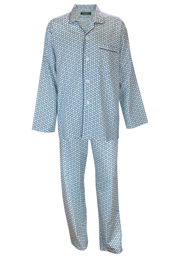 Stella Light Blue Flannelette Long Sleeve Set Pyjama Sets - Contare