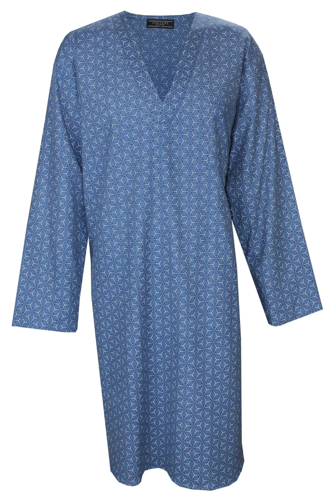 Stella Blue Grey Flannelette Nightshirt Nightshirts - Contare