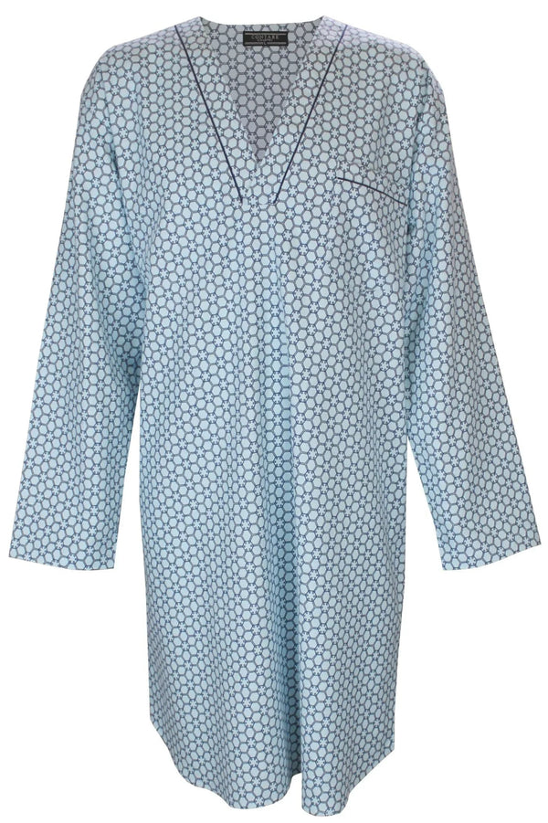 Stella Light Blue Flannelette Nightshirt Nightshirts - Contare