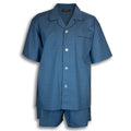 Cotton Rich Short Sleeve Set - Navy Blue Diamonds