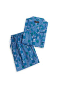 Cotton Rich Short Sleeve Set - Blue Patch