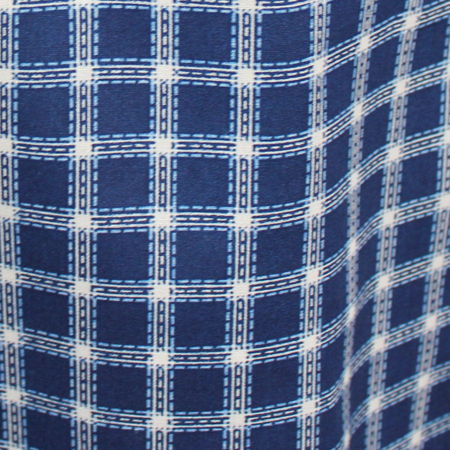 Cotton Rich Short Sleeve Set - Navy Check