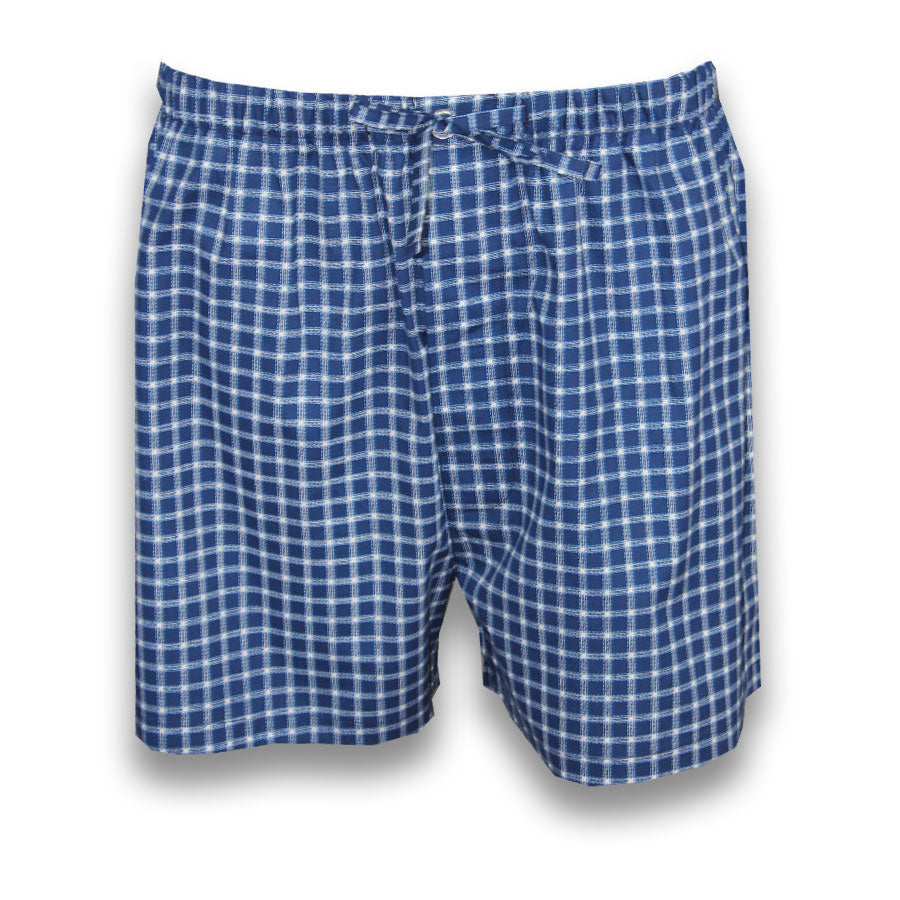 Cotton Rich Short Sleeve Set - Navy Check