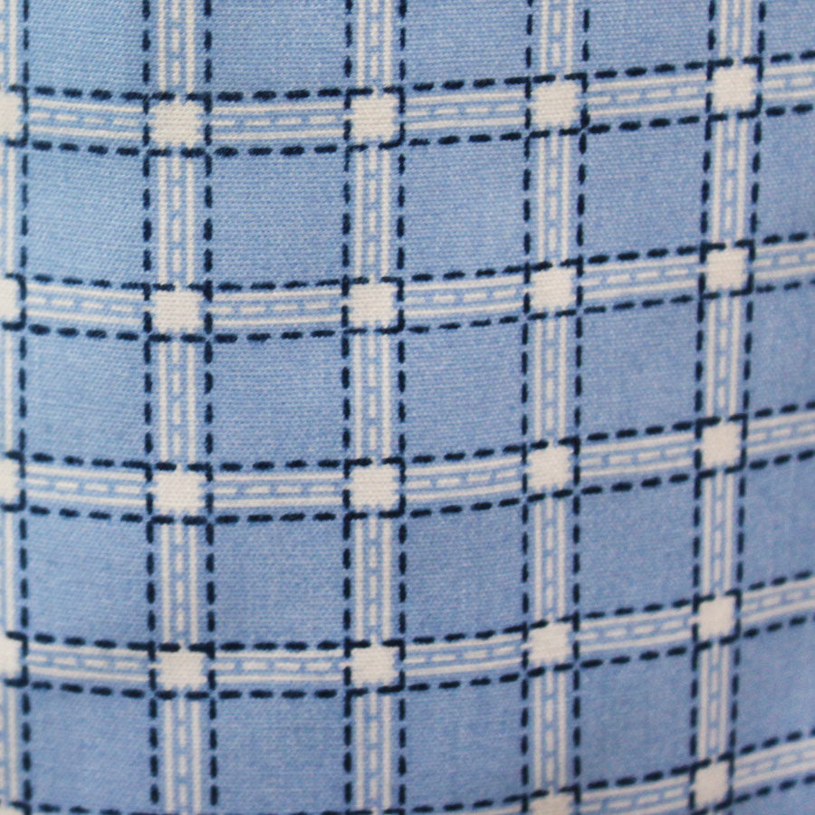 Cotton Rich Short Sleeve Set - Sky Check