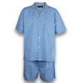 Cotton Rich Short Sleeve Set - Sky Check