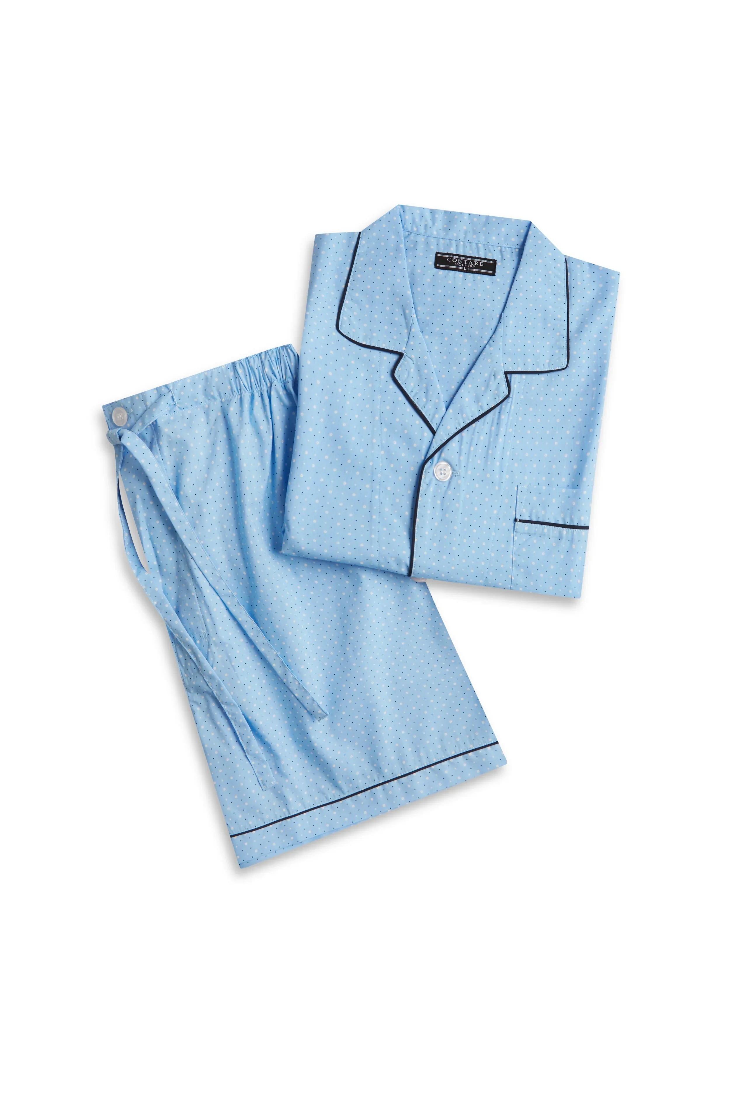 Short Sleeve Set - Symmetry Print - Light Blue Pyjamas Set - Contare