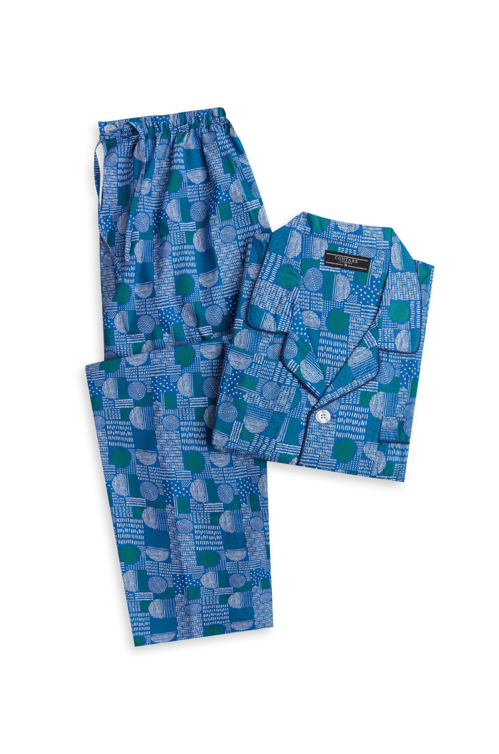 Cotton Rich Long Sleeve Set - Blue Patch