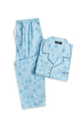 Cotton Rich Long Sleeve Set - Sky Patch