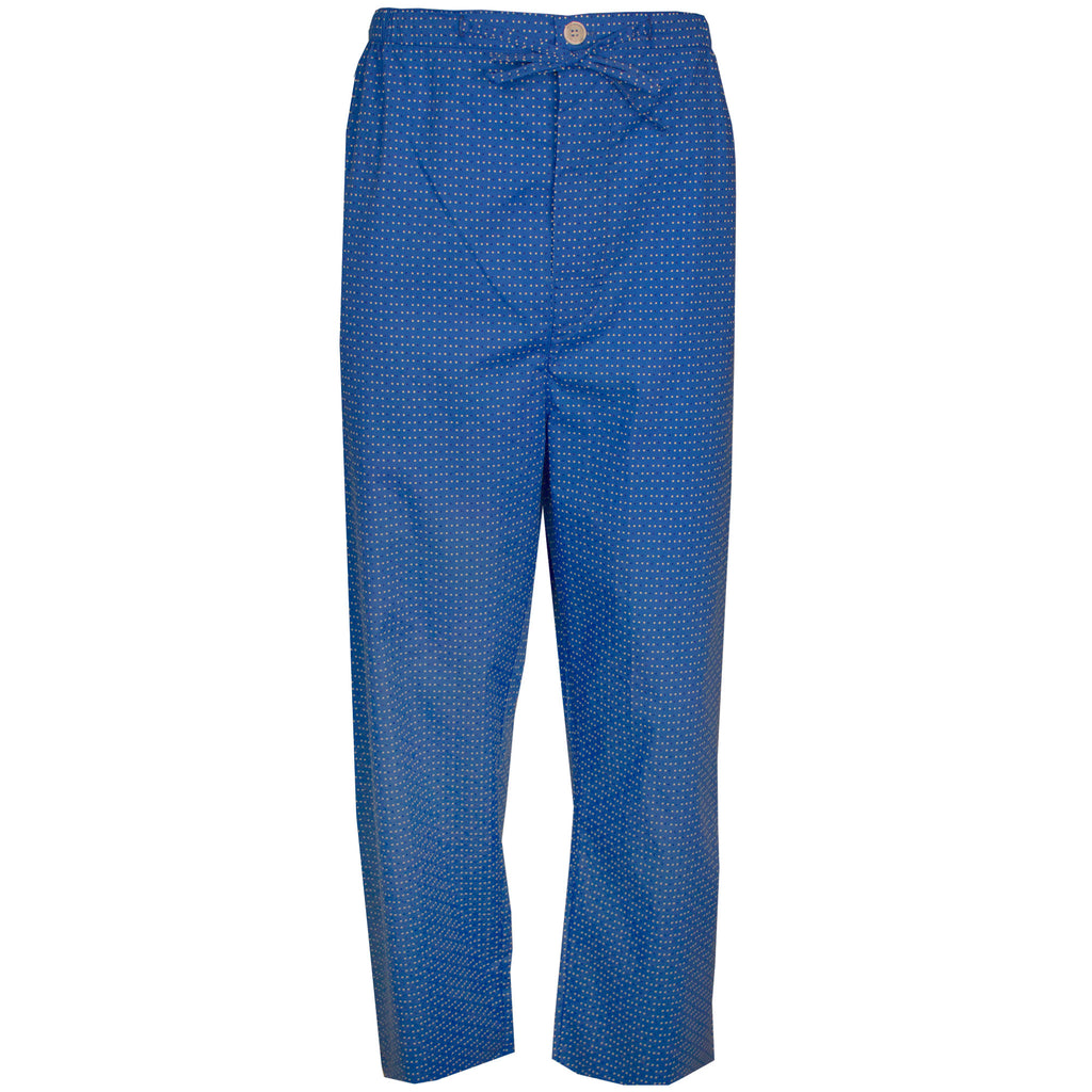 Cotton Rich Long Sleeve Set - Blue Navy Squares