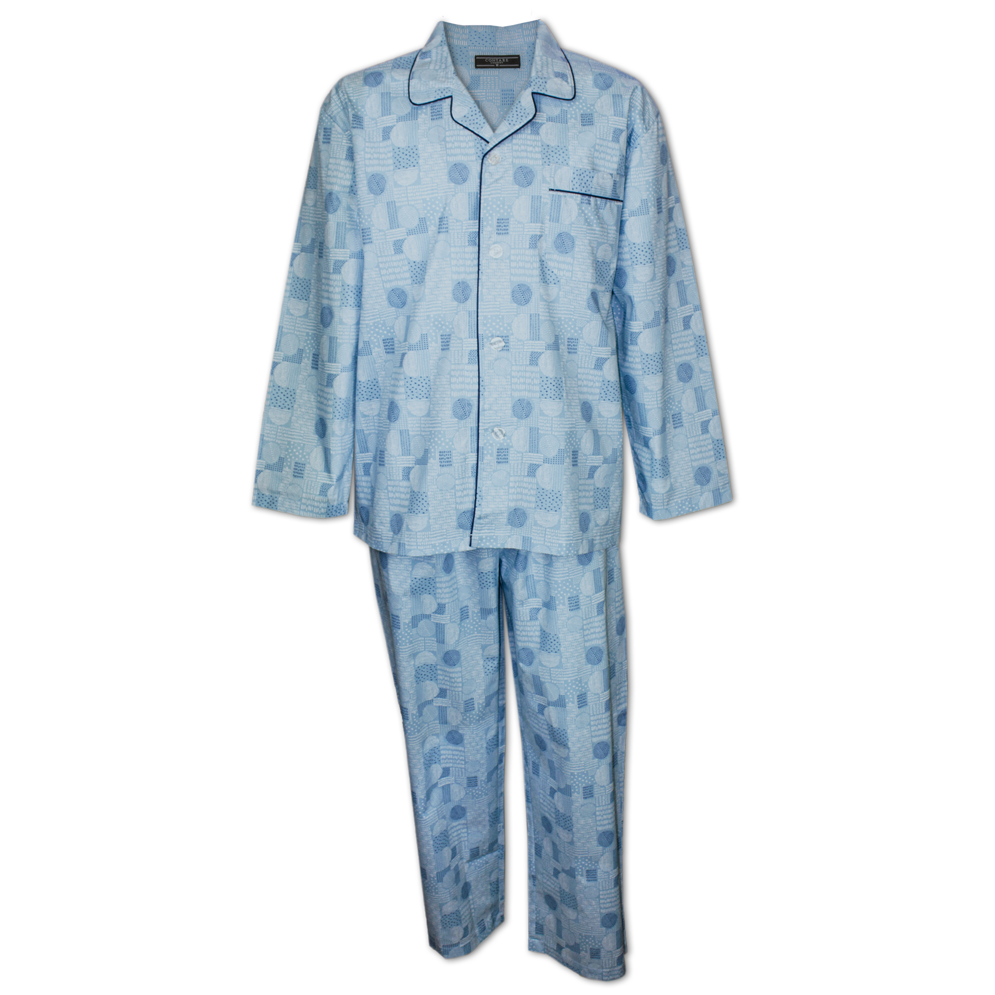 Cotton Rich Long Sleeve Set - Sky Patch