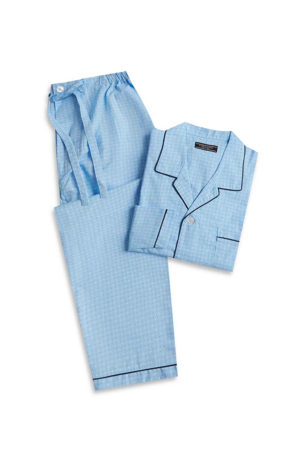 Long Sleeve Set - Symmetry Print - Light Blue Pyjamas Set - Contare