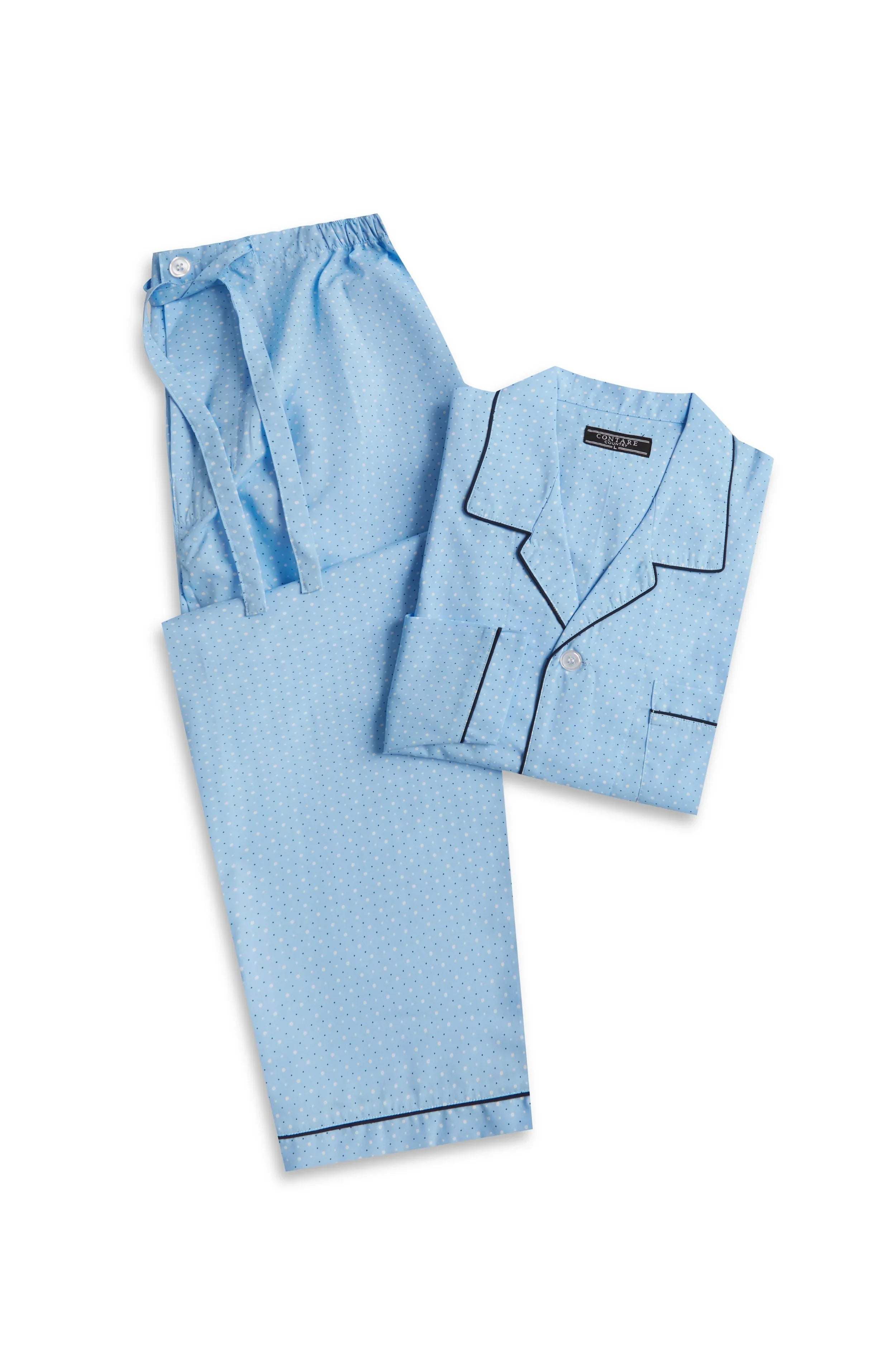 Long Sleeve Set - Symmetry Print - Light Blue Pyjamas Set - Contare