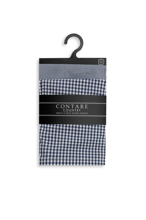 Men's 2-Pack Boxer Shorts - Country Gingham Sleep Separates - Contare