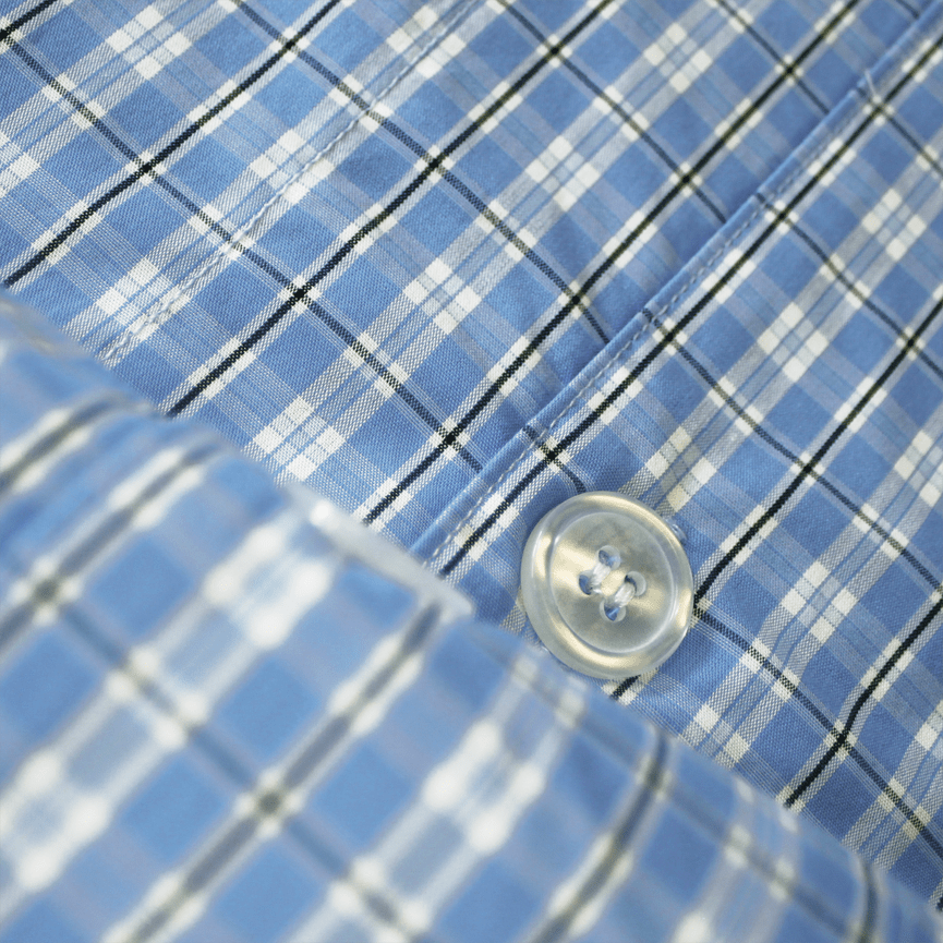 Blue Medium Check Short Sleeve Set Pyjama Sets - Contare