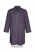 Winterweight Long Sleeve Nightshirt - Burgundy Check Nightshirts - Contare