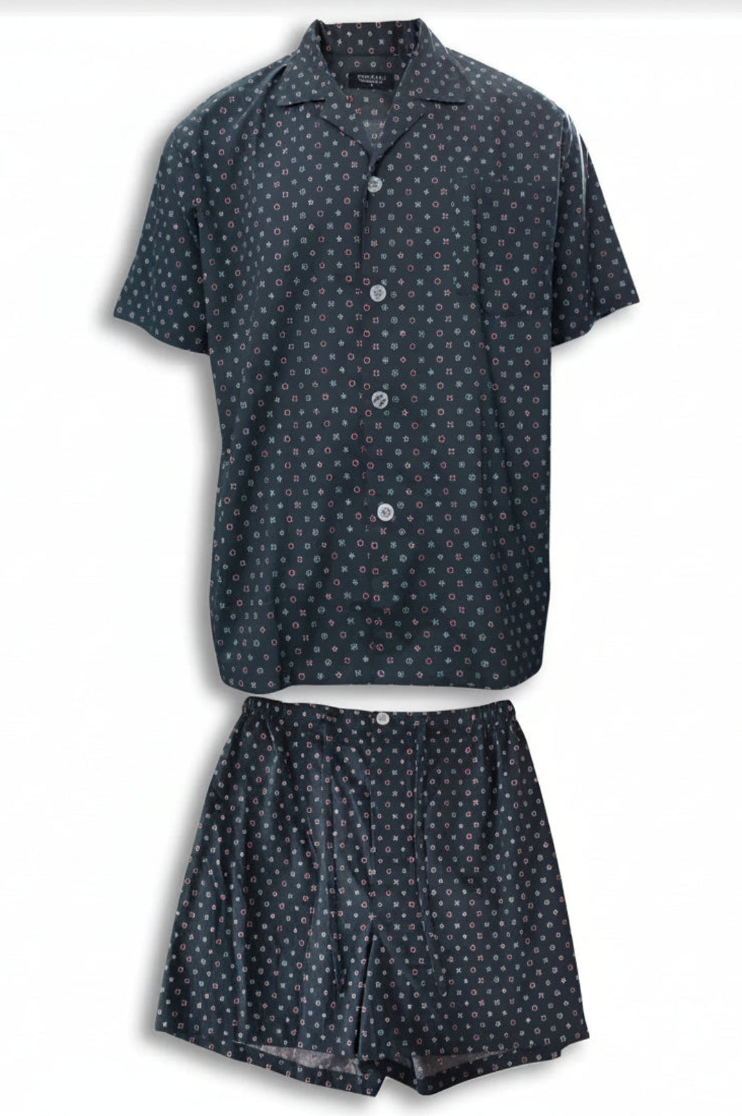 Indigo Geo Short Sleeve Set Pyjama Sets - Contare