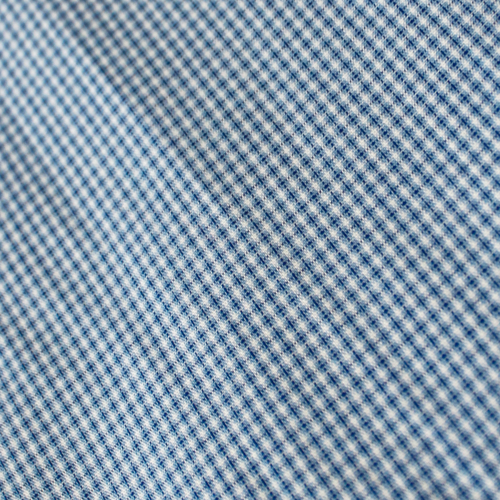 Sky Blue Micro Check Short Sleeve Set Pyjama Sets - Contare