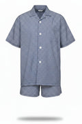 Navy Check Short Sleeve Set Pyjama Sets - Contare