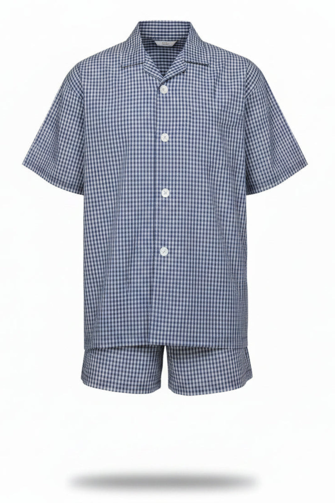 Navy Check Short Sleeve Set Pyjama Sets - Contare