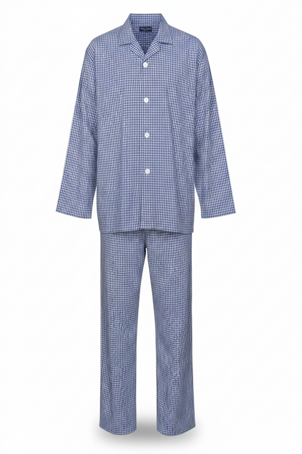 Navy Check Long Sleeve Set Pyjama Sets - Contare