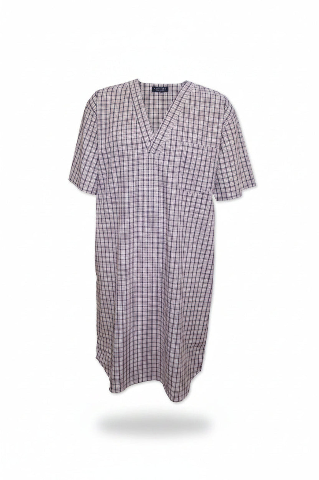 Burgundy Navy Check Nightshirt Nightshirts - Contare