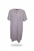 Burgundy Navy Check Nightshirt Nightshirts - Contare