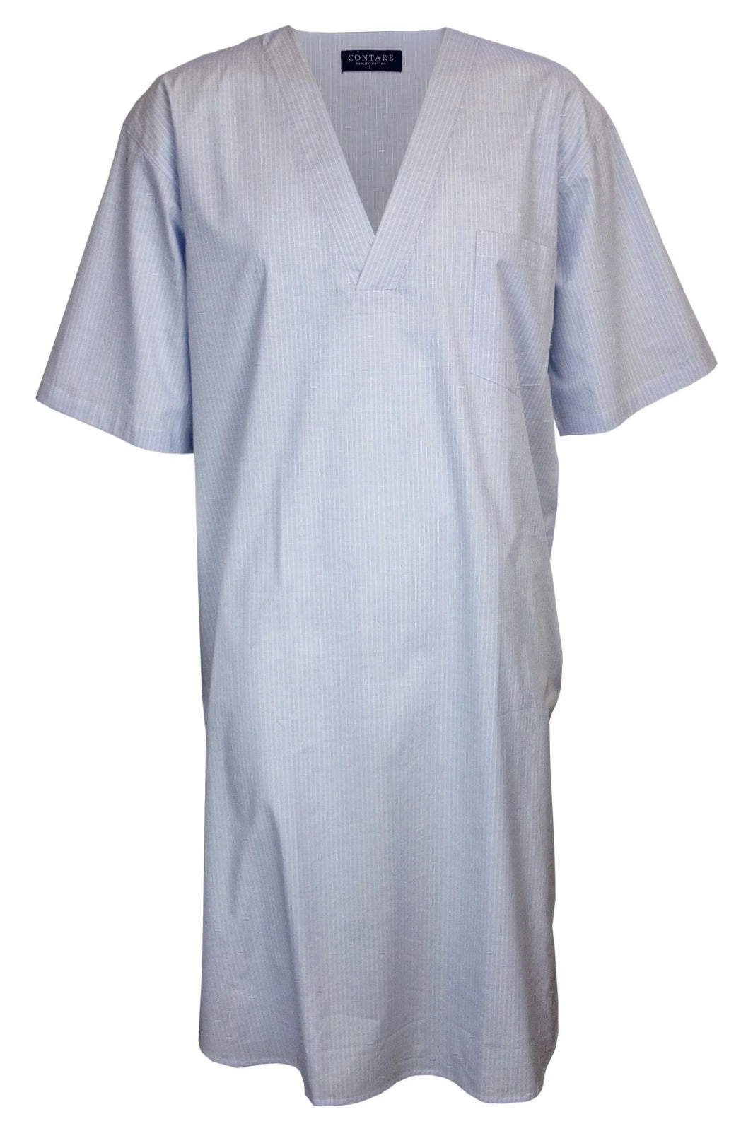 Sky Stripe Short Sleeve Nightshirt Nightshirts - Contare