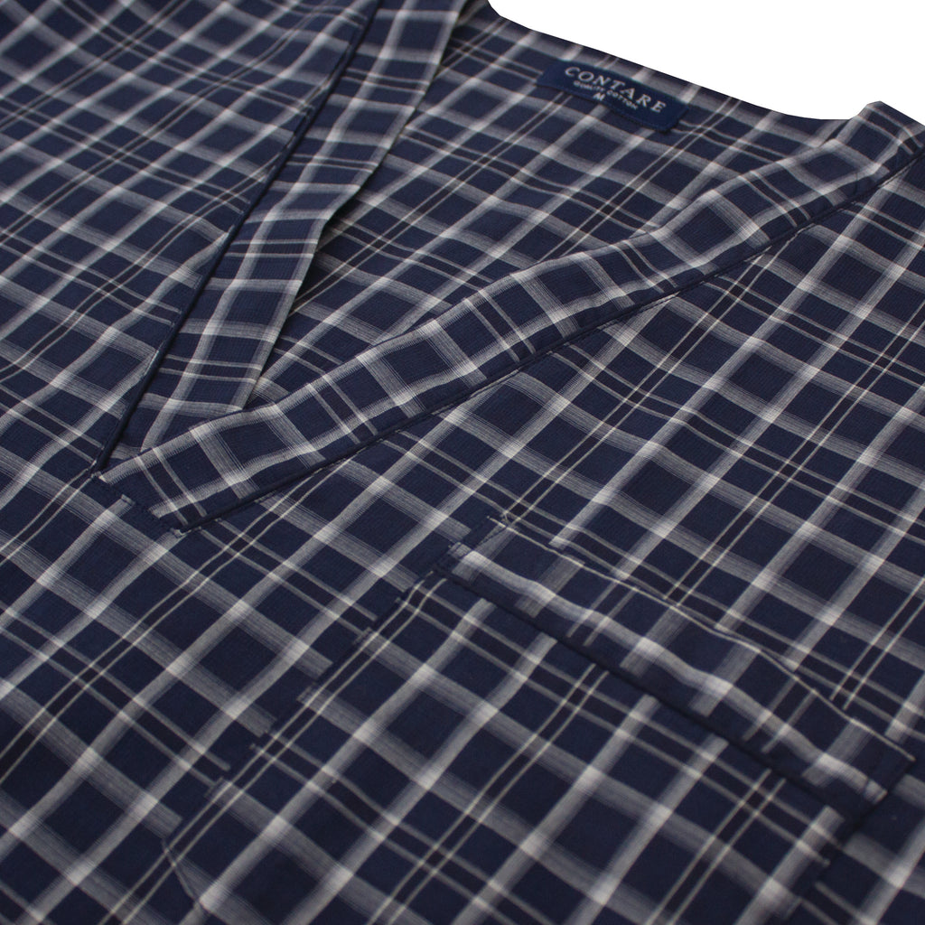 Navy Blue Check Nightshirt Nightshirts - Contare
