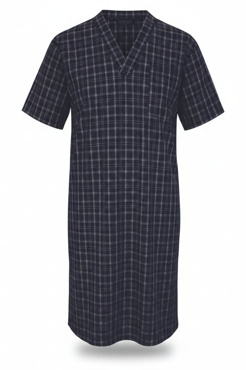 Navy Blue Check Nightshirt Nightshirts - Contare