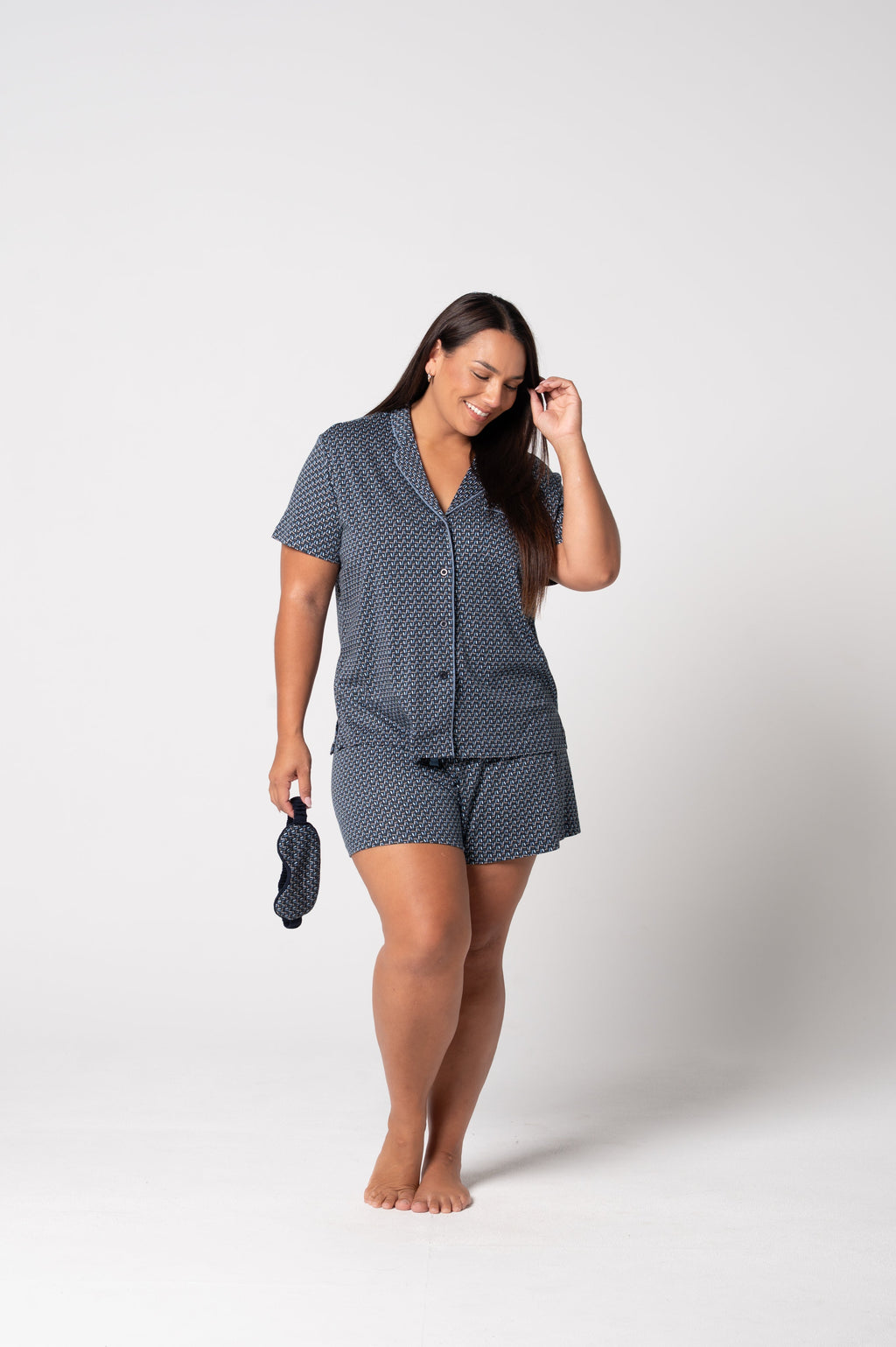 Women's Cloudsoft Jersey Short Sleeve Set - Nightfall Print