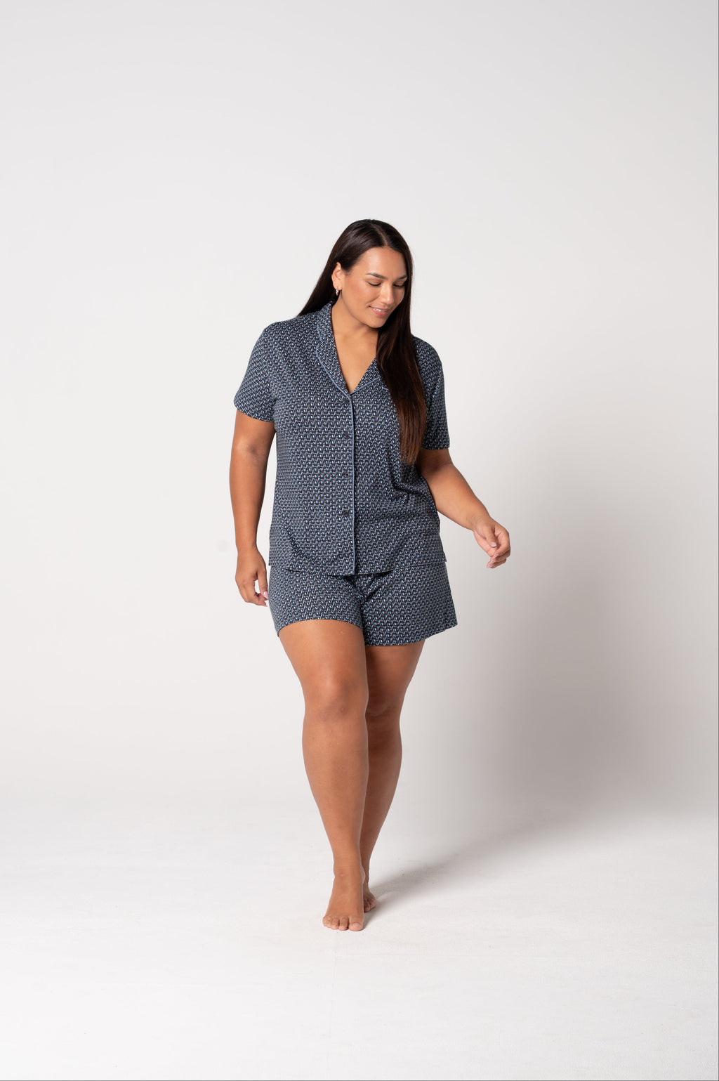 Women's Cloudsoft Jersey Short Sleeve Set - Nightfall Print