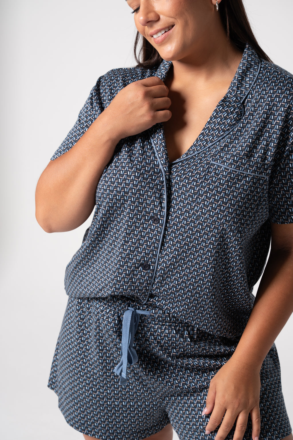 Women's Cloudsoft Jersey Short Sleeve Set - Nightfall Print