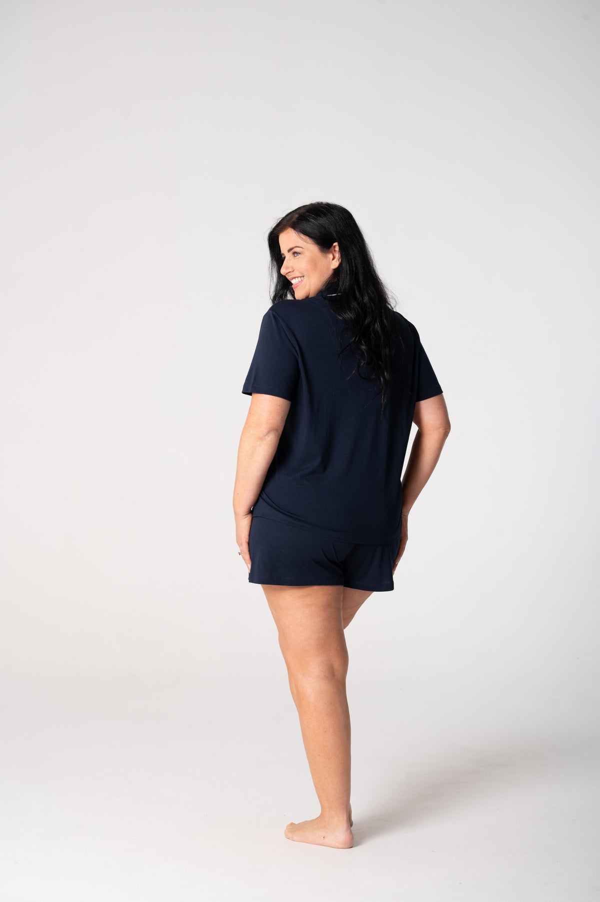 Women's Cloudsoft Jersey Short Sleeve Set - French Navy