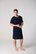 Men's Cloudsoft Jersey Short Sleeve Nightshirt - French Navy