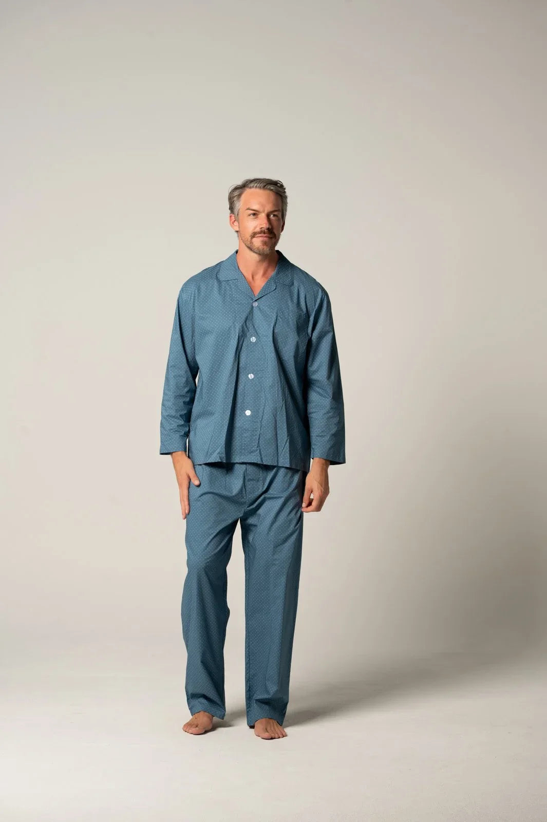 Men's Featherweight Cotton Long Sleeve Pyjama Set - Copen Symbols Pyjama Sets - Contare