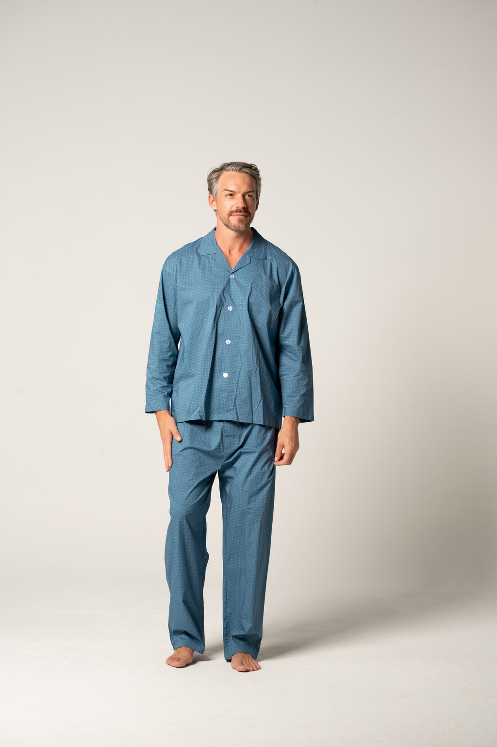 Men's Featherweight Cotton Long Sleeve Pyjama Set -  Copen Symbols