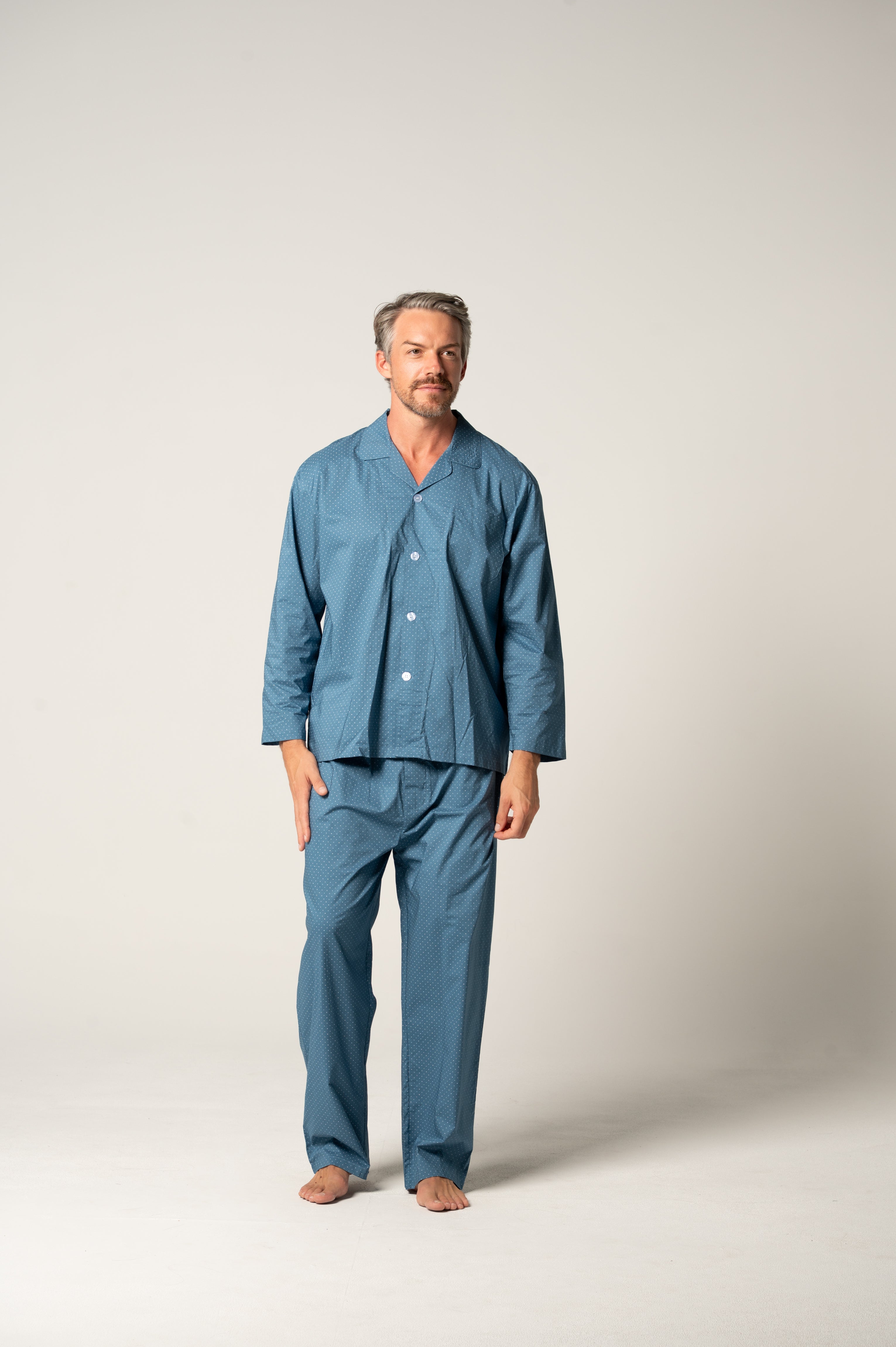 Men's Featherweight Cotton Long Sleeve Pyjama Set -  Copen Symbols