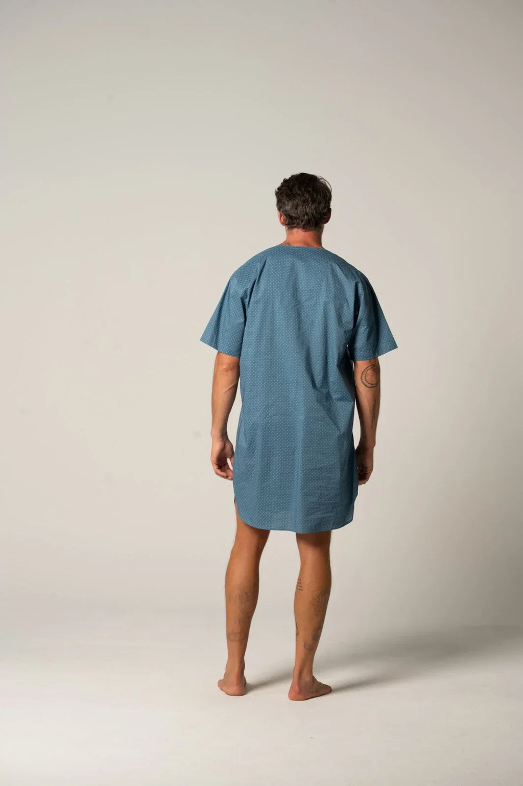 Men's Featherweight Cotton Short Sleeve Nightshirt - Copen Symbols Nightshirt - Contare