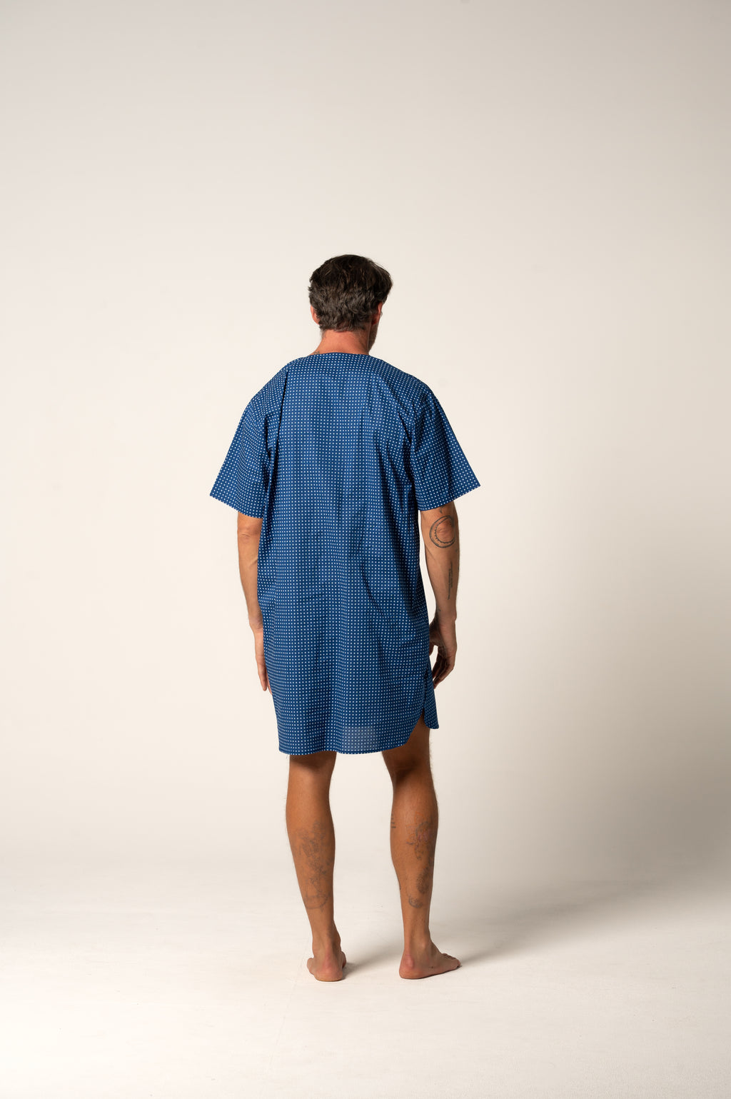 Men's Featherweight Cotton Short Sleeve Nightshirt - Ultra Navy