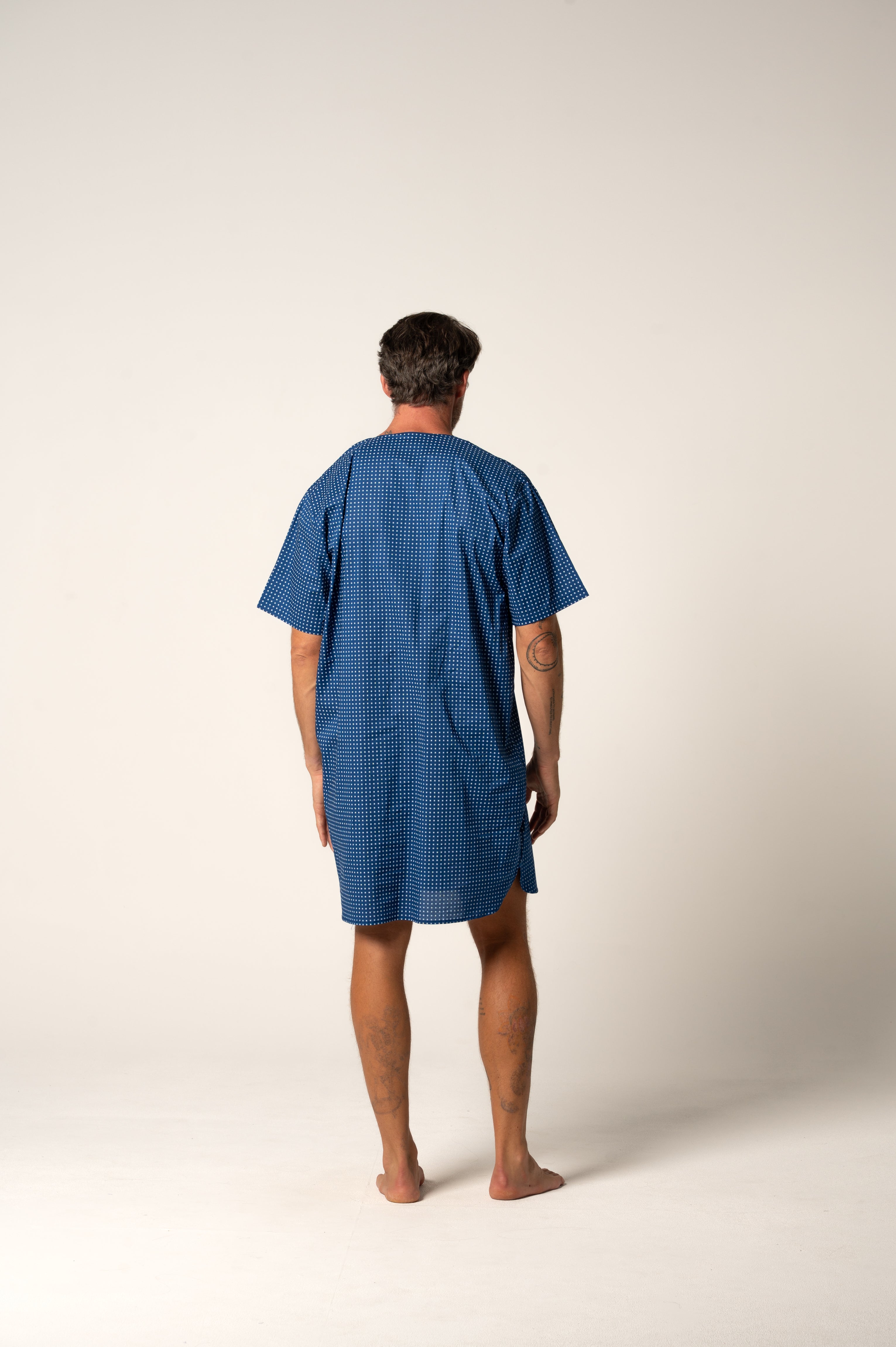 Men's Featherweight Cotton Short Sleeve Nightshirt - Ultra Navy