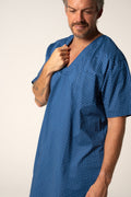 Men's Featherweight Cotton Short Sleeve Nightshirt - Ultra Navy