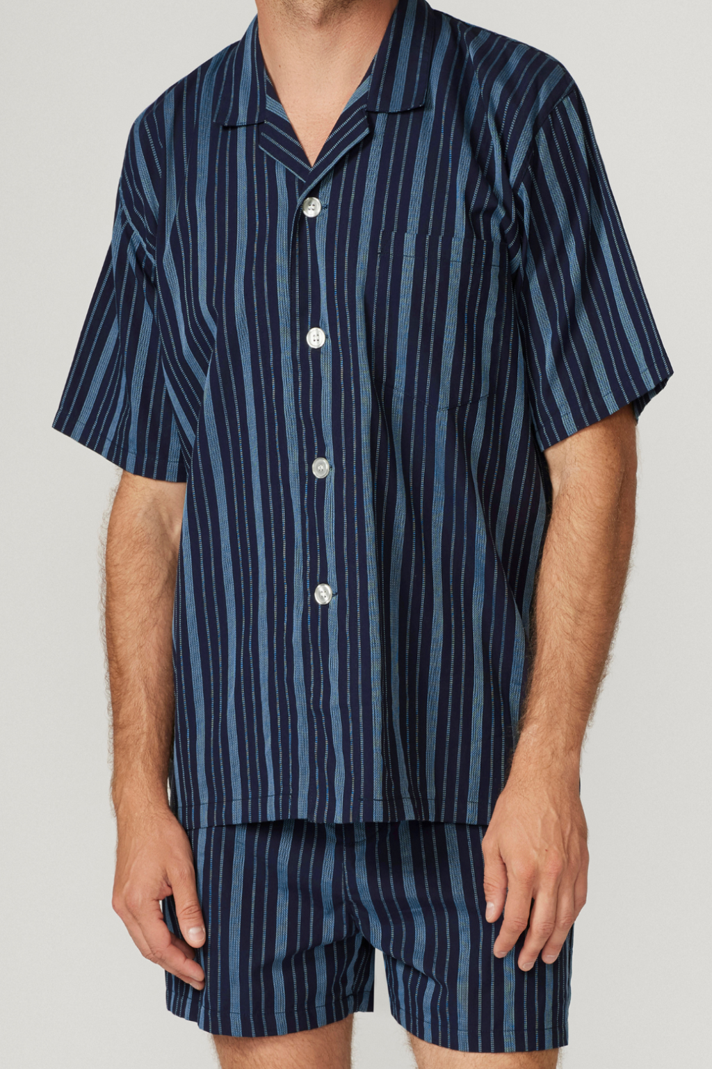 Baritone Stripe Short Sleeve Set Pyjama Sets - Contare