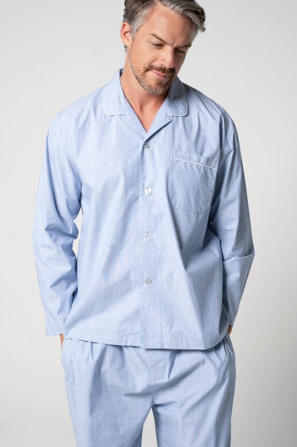 Men's Refined Cotton Long Sleeve Set - Chambray