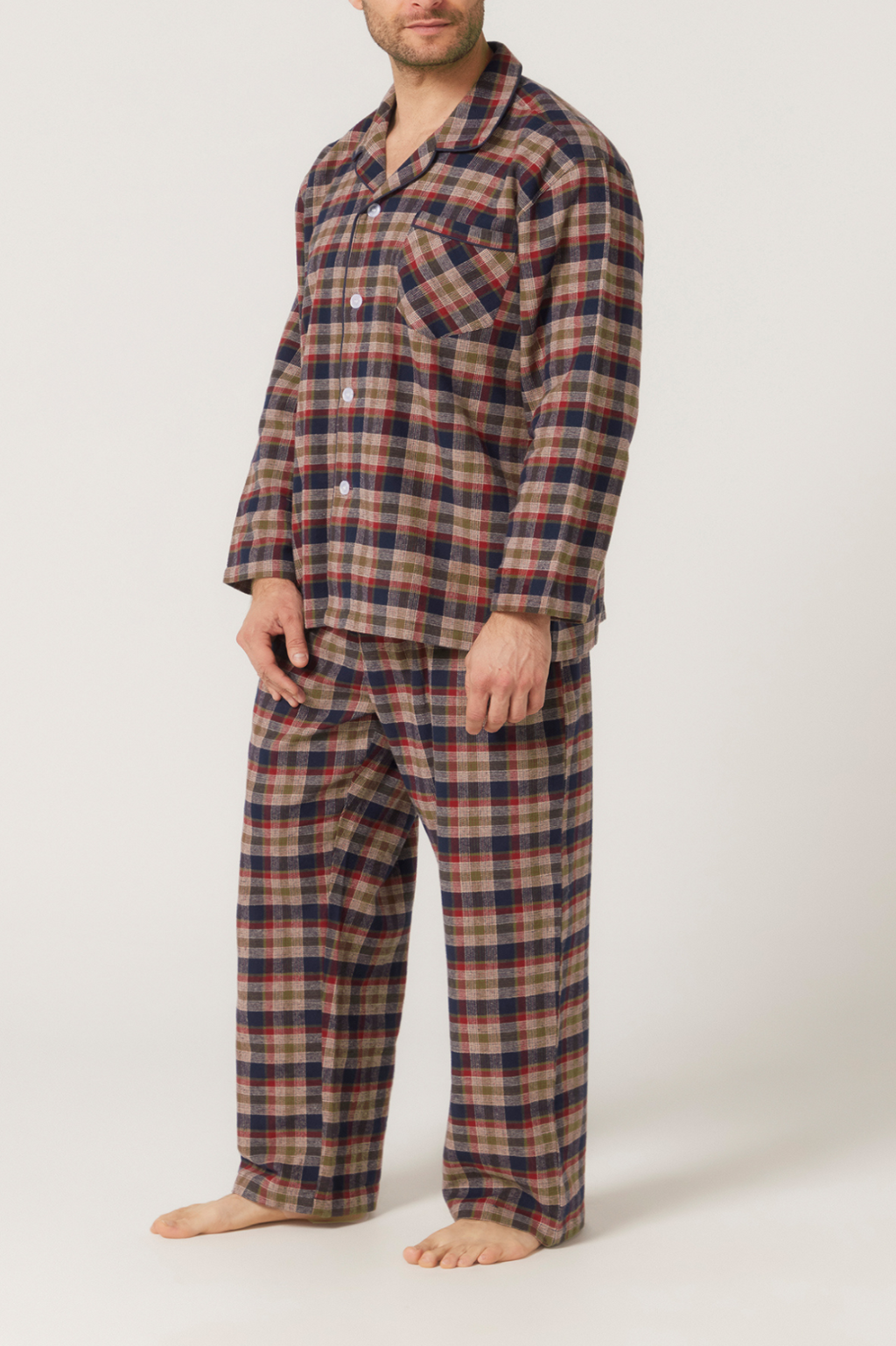 Winterweight Long Sleeve Set - Walnut Tweed Pyjama Sets - Contare