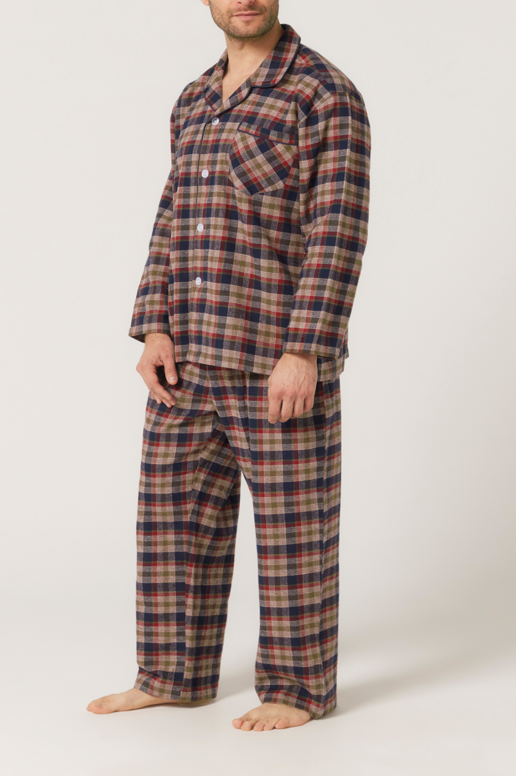 Winterweight Long Sleeve Set - Walnut Tweed Pyjama Sets - Contare
