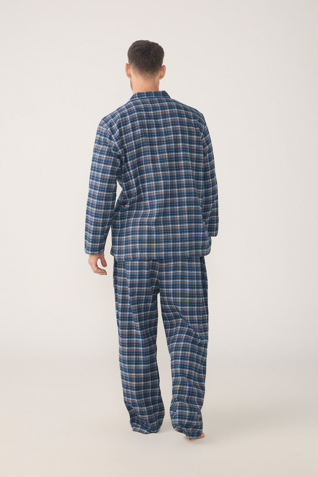Men’s Winterweight Long Sleeve Pyjama Set – Ancestry Tartan, Chestnut Pyjamas Set - Contare
