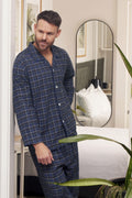 Men's Winterweight Long Sleeve Pyjama Set – Ancestry Tartan, Woodsmoke Pyjama Set - Contare